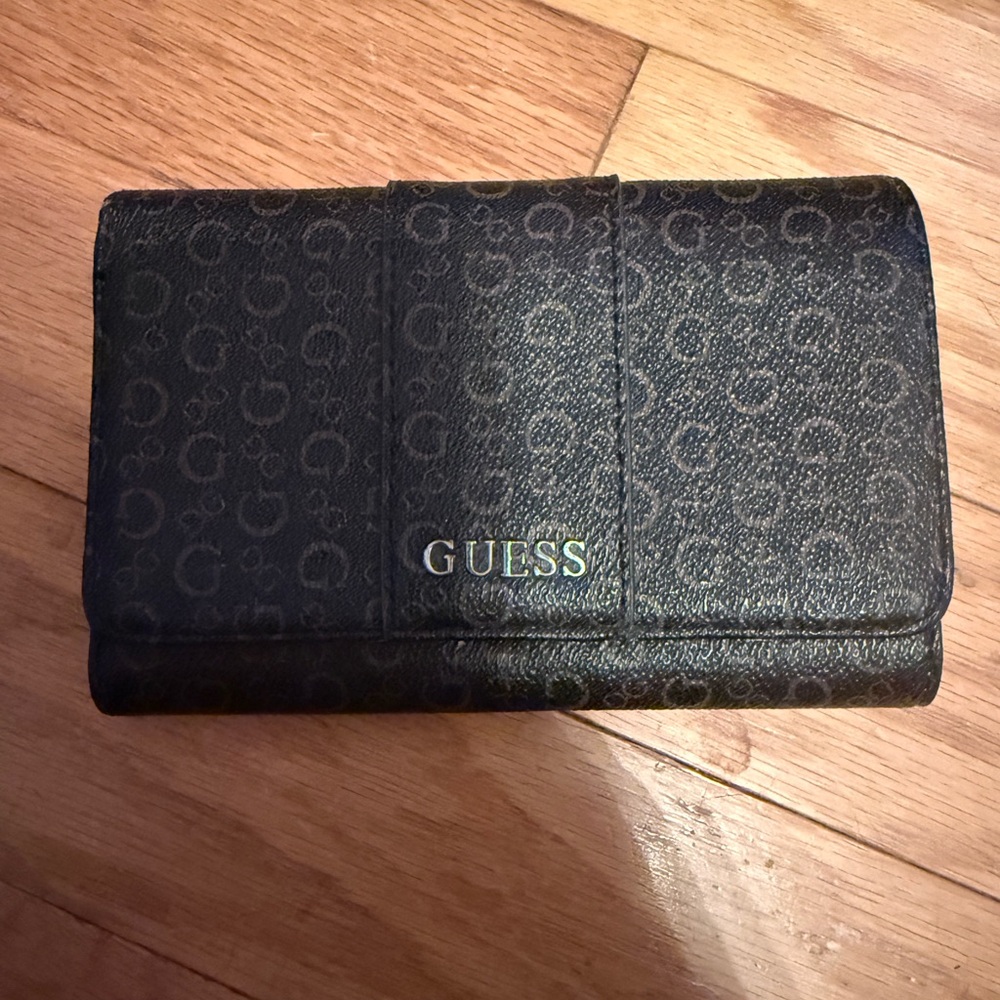 Guess Embossed Black Wallet